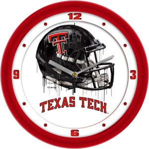 Texas Tech Drip Art Helmet Wall Clock